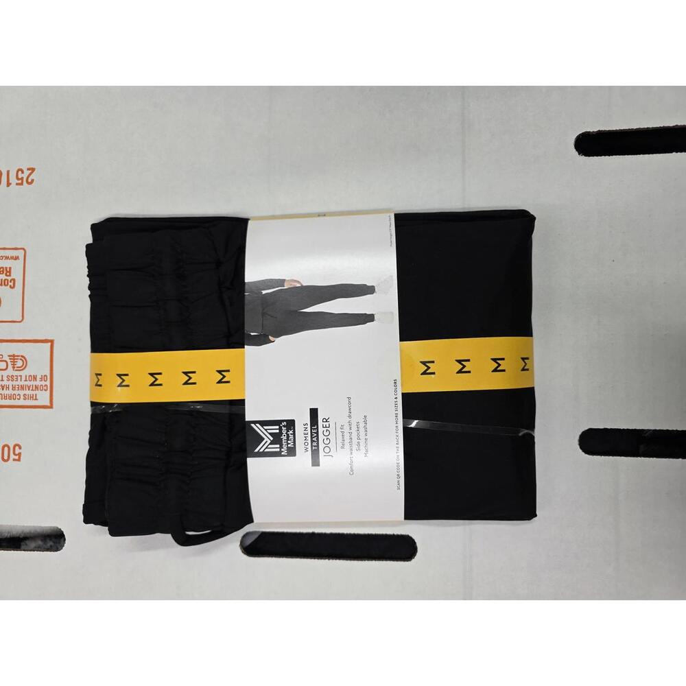 Member's Mark Travel Jogger Pants Medium Black